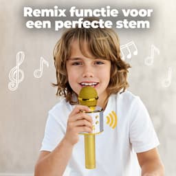 Denver Karaoke Microfoon Bluetooth - Draadloos - Karaoke Set - Ingebouwde Speaker - AUX - MicroSD - KMS20 - Goud — thumbnail 5