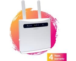 STRONG - 4G LTE 300 Wifi Router - Tot 150 Mbps 4G/300 Mbps Wifi - 4 RJ45 Poorten - Werkt met alle SIM Typen - Mobiel Netwerk Delen - Afneembare Antennes - Eenvoudig te Installeren - Wit - 4 Jaar Garantie