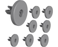 Set van 8 universele vaatwasserwielen voor onderkorf