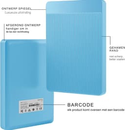 Externe Harde Schijf Extern 500GB Ultra Slim Draagbare Harde Schijf USB kabel HDD Opslag Compatibel voor PC, Mac, Laptop, Xbox, Xbox One, PS4 (Zwart) HD-006 - 500GB - Blauw — thumbnail 2