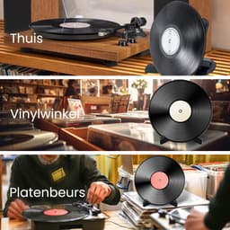 Purepeak LP Houder - Vinyl Rek - LP Standaard - Opbergsysteem - Platenhouder - Zwart — thumbnail 5
