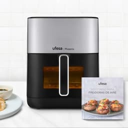 Ufesa Phoenix 6L Enkel Vrijstaand 1800 W Heteluchtfriteuse Zwart, Roestvrijstaal — thumbnail 11