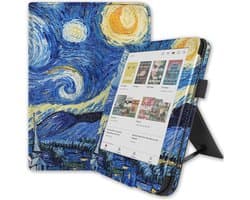 Lunso Geschikt voor Kobo Clara BW / Clara Colour hoes (6 inch) - Luxe Stand sleepcover - Van Gogh Sterrennacht