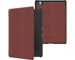 Lunso Geschikt voor Kobo Aura H20 Edition 2 hoes (6.8 inch) - sleepcover - Bruin - (niet voor de Kobo Aura edition 2)