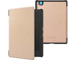 Lunso Geschikt voor Kobo Aura H20 Edition 2 hoes (6.8 inch) - sleepcover - Goud - (niet voor de Kobo Aura edition 2)