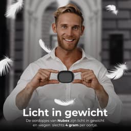 Nubex® Draadloze Oordopjes met Oplaadcase - Bluetooth 5.3 - Oordopjes Draadloos - Sport Earbuds - ENC - Oortjes draadloos - Zwart — thumbnail 2