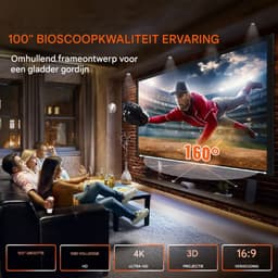 Beamer Scherm - Projectorscherm - Indoor en outdoor - Thuisbioscoop - Draagbare beamer — thumbnail 5