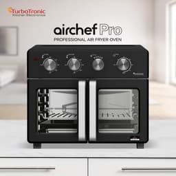 TurboTronic AF32MFD Airfryer Oven XXL – Dubbele Deur – 32L Vrijstaande Mini Oven – Heteluchtoven – Zwart — thumbnail 2