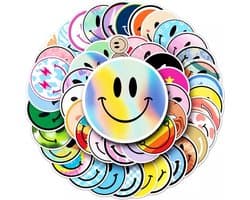 Scoby - Smiley Stickers - 50 Stickers Mix Pack - Laptopstickers - Geschikt voor Fiets, Step, Laptop, Skateboard, Koffer & Helm