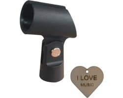 Specter Universele Rubber Microfoon Klem met Sleutelhanger - Microfoon Clip - Microfoon Houder