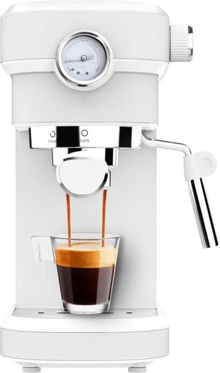 DailySupplies® Espressomachine - Koffiezetapparaat - Koffiemachines - Wit — afbeelding 1