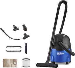 Nilfisk Buddy 12 Car Clean Edition – Krachtige nat- en droogstofzuiger met 1200W motor, 12L, 250W blaasfunctie & accessoires voor perfect auto-onderhoud, Cilinderstofzuiger — thumbnail 1