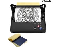 Mylucinda® - Professionele Tattoo Kopieermachine - Thermische Stencil Printer - Inclusief 10 vellen Transferpapier & 500 Digitale Patronen