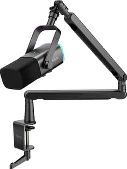 FIFINE - TAM8 - USB / XLR Studio microfoon - Flexibele Arm ( BM88 ) - Met kabelgoot - Geschikt voor PC/PS4/PS5 - RGB - Podcast - Gaming - Streaming - Zwart — thumbnail 1
