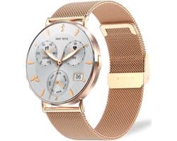 FOXLY® Smartwatch Ultra Rosé HD - Smartwatch Dames & Heren - Stappenteller horloge - Saturatiemeter - iOS en Android