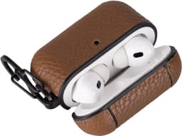 Charmant Style -Airpodshoesje leer - Airpods case - Airpods hoesje leer-Leren hoesje geschikt voor Apple Airpods Pro 2 en 1 - Leren - Beschermend Hoesje- Bruin — thumbnail 4
