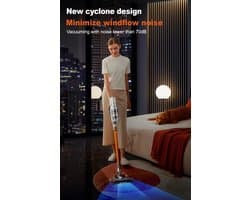 Nique Snoerloze Steelstofzuiger - Steelstofzuiger - Draadloos - Slimme Stofsensor - Automatische Snelheidsregeling - Touch Screen - Draagbaar - Stofmijt Bestrijder - Hoge Zuigkracht