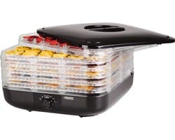 Princess 112380 Voedseldroger – 6 Lagen – Regelbare temperatuur - 40C tot 70C - Dehydrator - Droogoven - Fruitdroger - 350W