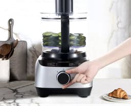 J&R Keukenmachine - Alles in 1 keukenmachine - Multifunctionele keukenmachine - 11 in 1 - Blender - Citruspers - Kneden - Hakken - Malen - Mixen - 1300W - Zilvergrijs — thumbnail 5