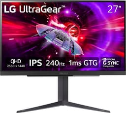 LG UltraGear 27GR83Q-B - QHD IPS Gaming Monitor - HDMI 2.1 - 240hz - 1ms - 27 inch — thumbnail 1
