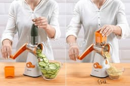 Haocai - Household rotary cutting machine oranje — thumbnail 2