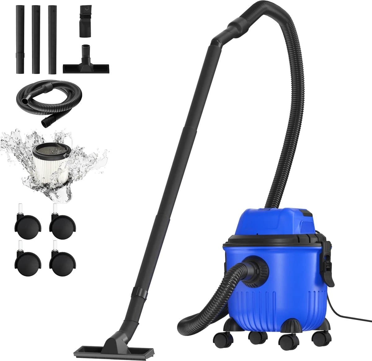 Mygroot - Industriële stofzuiger- zuig nat en droog - 4800 w - krachtige zuigkracht - zakloos, 15 liter capaciteit. — afbeelding 1
