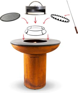 BonFeu BonBiza XL Corten Dicht - Buitenkoken - Plancha Bakken Plancha BBQ - 98x98x102 cm — thumbnail 4