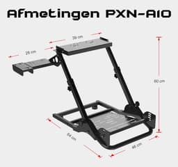 PXN - A10 - Wheel Stand Pro Versie - Racestuur standaard - Inklapbaar - Zwart - Geschikt voor Logitec - PXN - Fanatec - Thrustmaster - In Hoogte Verstelbaar — thumbnail 4
