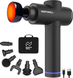 Northwall Massage Gun Professioneel Prime - Massage Pistool Inclusief Koffer en 7 Opzetstukken incl. Warmte Massagekop - Krachtig en Draadloos Sport en Relax Massage Apparaat — thumbnail 1