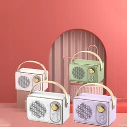 Hoogwaardige Retro Bluetooth speake - Bluetooth speaker - met Ultra Lange Batterijduur - Wit — thumbnail 3