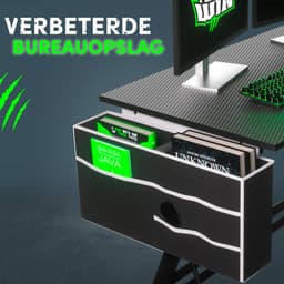 For The Win Hoekbureau - L-Vormig Game Bureau - 131x131x74 cm - Gaming Bureau - Monitor Standaard - Gaming Desk - Computer Tafel - Gaming Tafel — thumbnail 4