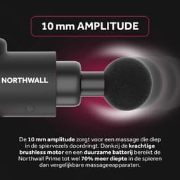 Northwall Massage Gun Professioneel Prime - Massage Pistool Inclusief Koffer en 6 Opzetstukken - Krachtig en Draadloos Sport en Relax Massage Apparaat - Massageapparaten — thumbnail 3