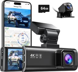 RedTiger F7N Dual Dashcam voor auto - 4K & 1080p - Voor en achter Camera - WiFi en Gps - 3,18 inch LCD met App - Sony Sensor - Nachtzicht - Parkeerbewaking - G Sensor - Loop opname — thumbnail 1