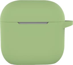Hoesje - Geschikt voor Apple AirPods 4 - met Clip - Siliconen Hoes - Silicone Case Cover - Groen — thumbnail 1