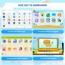 White-Label® Kindertablet Vanaf 3 Jaar - Tablet Kinderen - Kinderspeelgoed - Blauw — thumbnail 3