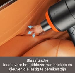 Auto stofzuiger draadloos - Kruimeldief - Handstofzuiger - Mini draadloze stofzuiger - Cadeau voor mannen - Air Duster - Droog & Nat - Autostofzuiger - USB C - Zwart — thumbnail 4