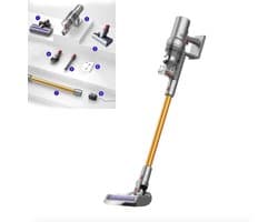 Steelstofzuiger - Elektrsche steelstofzuiger - Kruimeldief - 2in1 - LED touchscreen - Stofsensor - Anti mijt borstel - Automatische snelheidsregeling - 27kPa