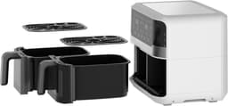 White-label® Dubbele Airfryer XXXL - Duo Heteluchtfriteuse - Geschikt voor Accessoires - 9L - Zilver — thumbnail 8