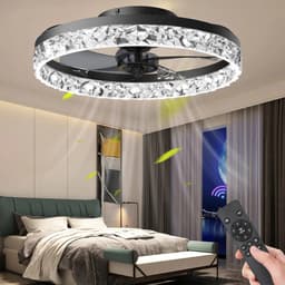 Ventilator - Plafondventilator met verlichting - Ventilator - Plafondlamp - Chique - Modern - Afstandsbediening - Voor Slaapkamer, woonkamer, restaurant enz. — thumbnail 1