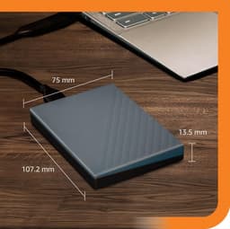 White-Label® Harde Schijf Extern - Draagbare - 2TB Opslag - Grijs — thumbnail 3
