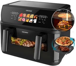 Cecotec Cecofry&Grill Duoheat 10000 Dubbel 10 l Vrijstaand 2800 W Heteluchtfriteuse Zwart — thumbnail 3