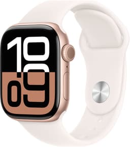 Apple Watch Series 10 - Wifi - 42mm - Rose Goudkleurig Aluminium Case met Light Blush Sportbandje - S/M — thumbnail 3