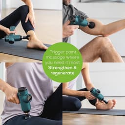 Massage Pistool Handig Massagepistool Met 4 Opzetstukken - Krachtige Triggerpointmassage - Losmaken Van Spanningen - Compact Spiermassage Met 5 Intensiteitsniveaus & Oplaadbare Batterij — thumbnail 4