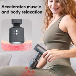 Mini Massagepistool voor Spierpijnverlichting - Draagbaar en Krachtig met Warmte- en Koelfunctie — thumbnail 4