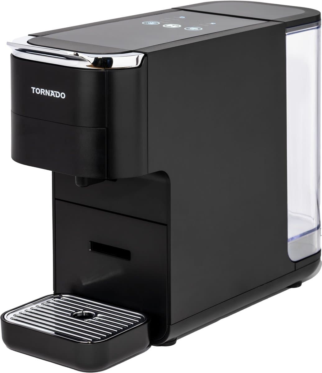 Tornado TCM7042-GS - Koffiezetapparaat - Pads, Cups & Gemalen Koffie - 1.5L - 1350W - Zwart — afbeelding 1