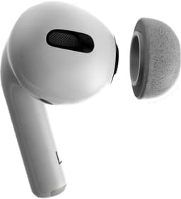 Foam eartips geschikt voor Airpods Pro (2) - licht grijs - 6× Large - zachte memory foam opzet oortjes - foamigo® — thumbnail 1
