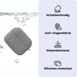 Siliconen Case voor Apple AirPods Pro en Pro 2 – Schokabsorberende Beschermhoes met Clip – Val- en Krasbestendig – Zacht Silicone Hoesje – Ondersteunt Draadloos Opladen – Perfecte Pasvorm – Stijlvol en Duurzaam – Zwart — thumbnail 4