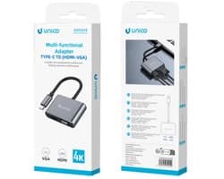 Unico Usb C/hdmi/vga Hub Zilver