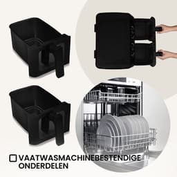 Zeegma Knapper Dual - Airfryer - 9L - 1700 W - 12 frituurprogramma's - Vetvrij Koken - Tefloncoating — thumbnail 9