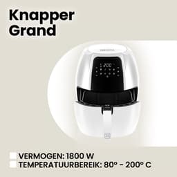 Zeegma KNAPPER GRAND Airfryer XXL - Heteluchtfriteuse 1800 W met 9 Kookprogramma’s, 6L Mand, 7,7L Kom, Temperatuurbereik van 60-200°C, Vaatwasmachinebestendig, Snelle Opwarming en Vetvrije Bereiding van Maaltijden voor het Hele Gezin — thumbnail 20